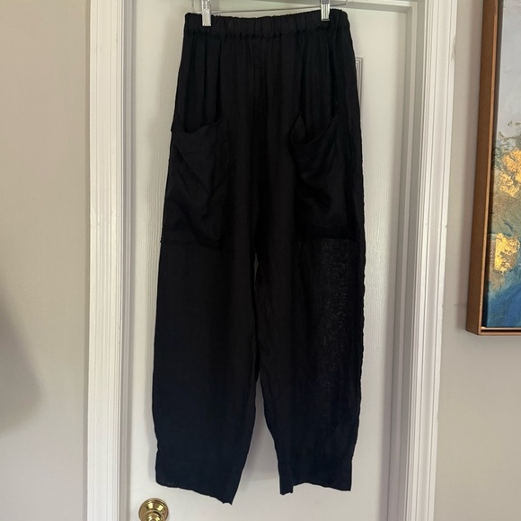 NWT CP Shades Puket Black 100% Linen Harem Pant Small - Picture 1 of 7